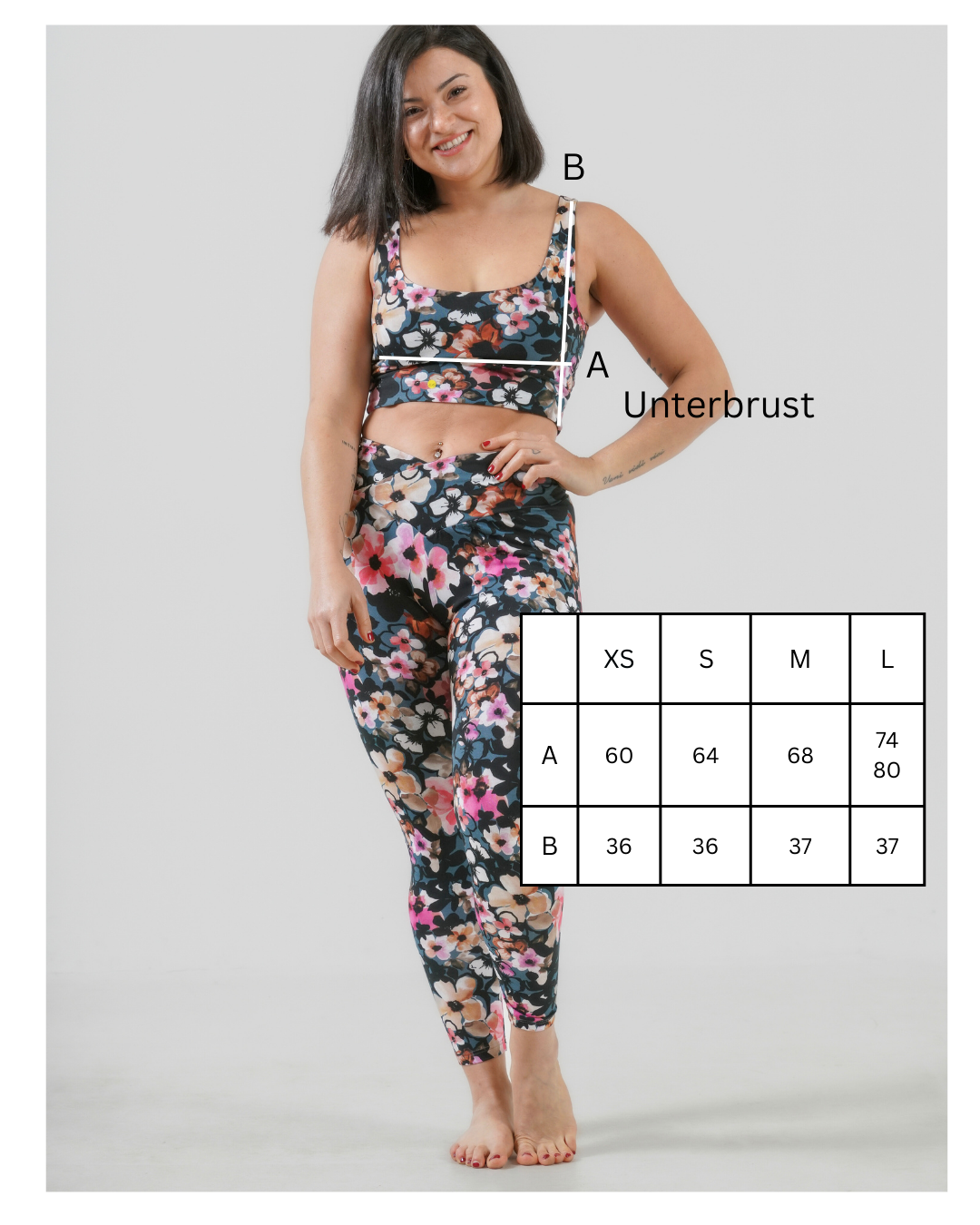 Yoga Wende-Bra „Pushpa“ aus GOTS Bio-Baumwolle – handgefertigt