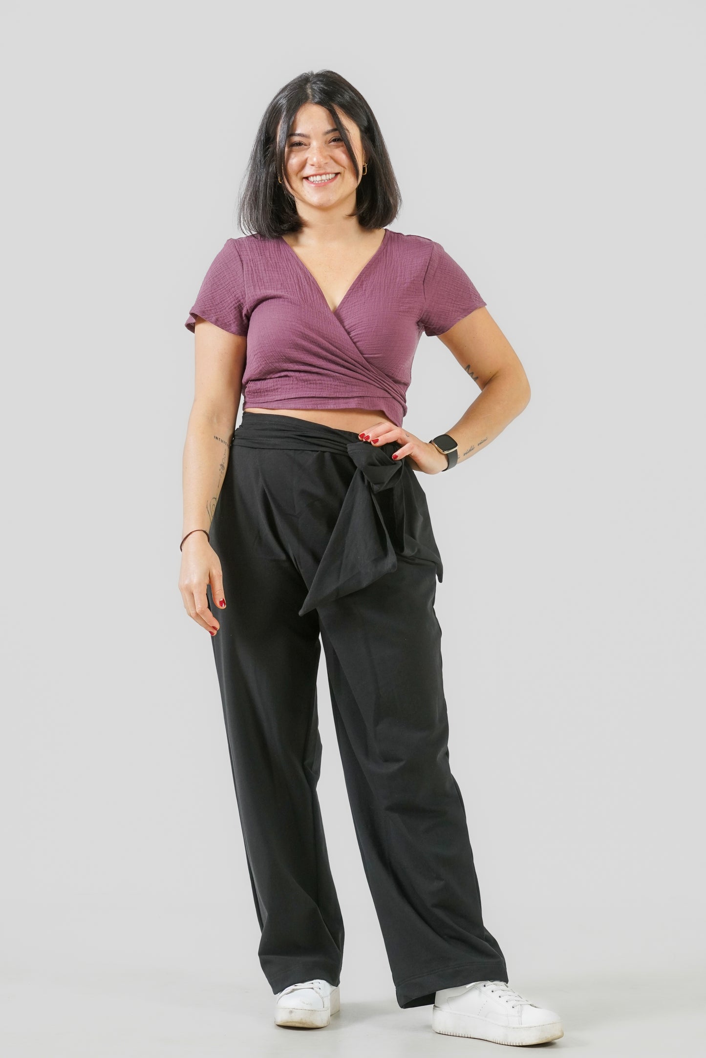 Asymetrische Damen Hose "Devi" aus Bio-Baumwolle