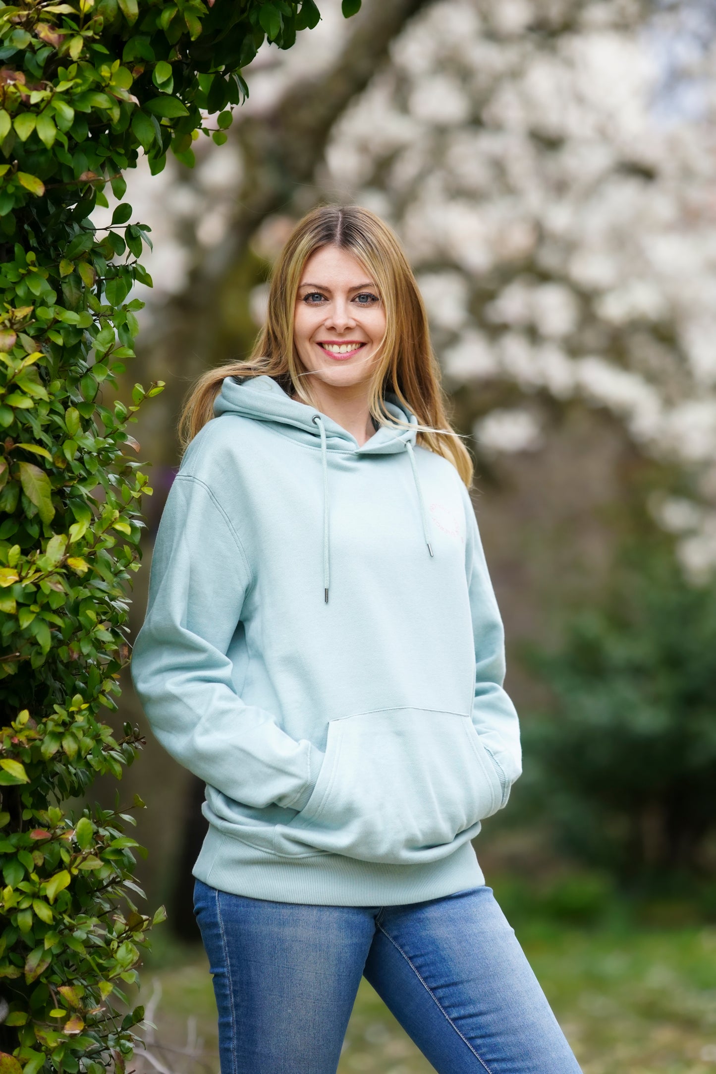Damen Hoodie "Protect your Energy" Mint
