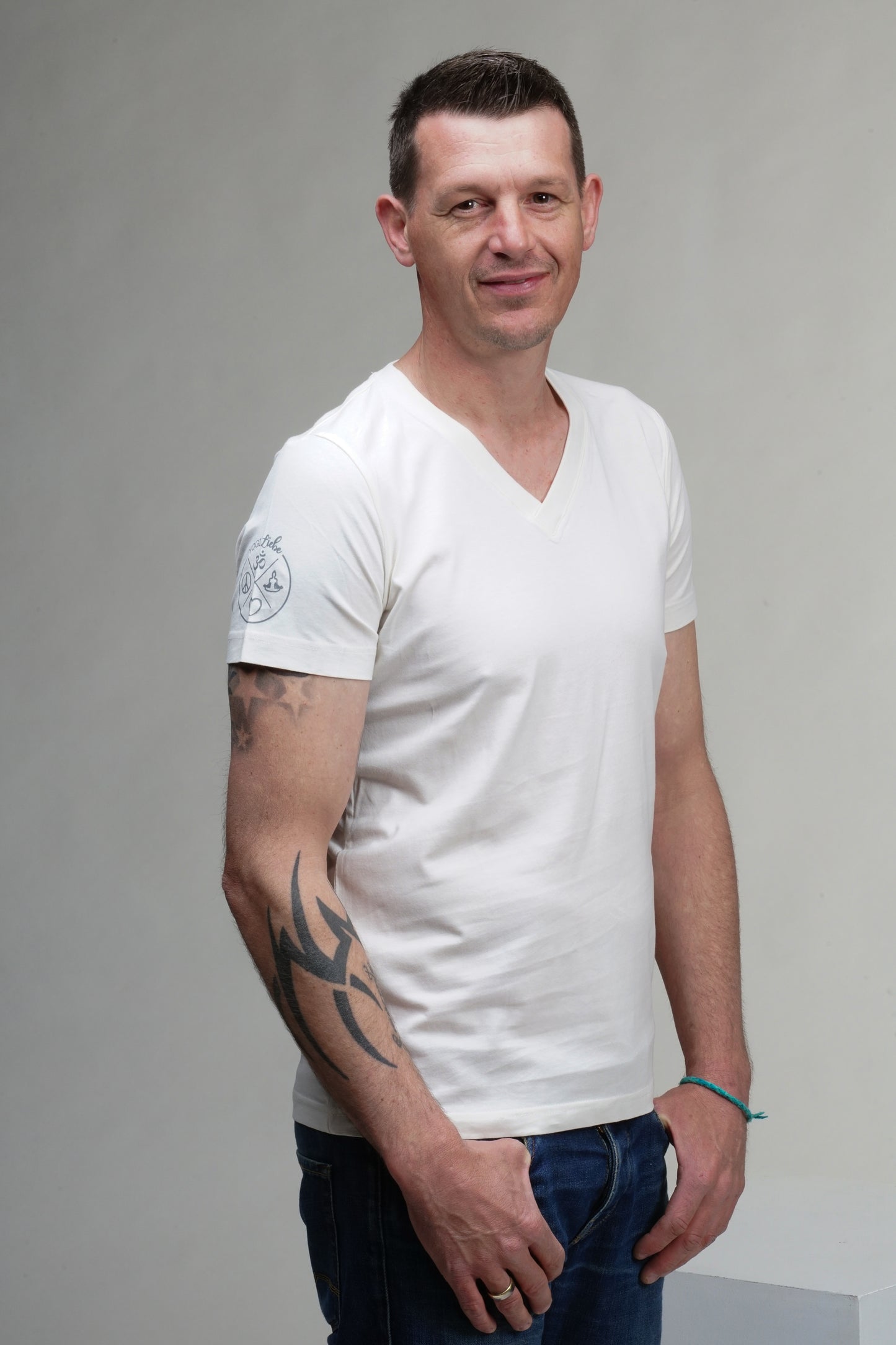 Yoga T-Shirt Herren - V-Ausschnitt