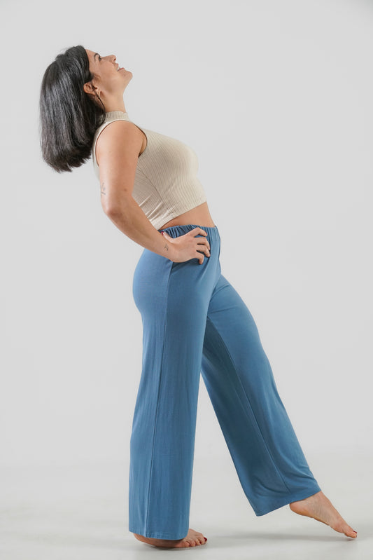 Hose Mukti Damen Modal Blau yogiliebe nachhaltig