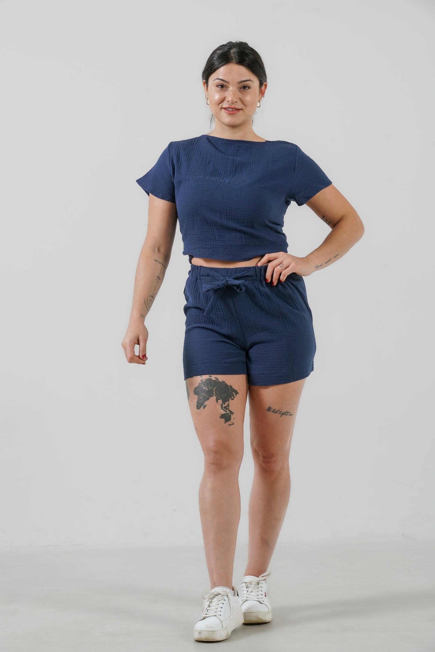 Prema Shorts Musselin  aus GOTS Bio-Baumwolle für Damen –