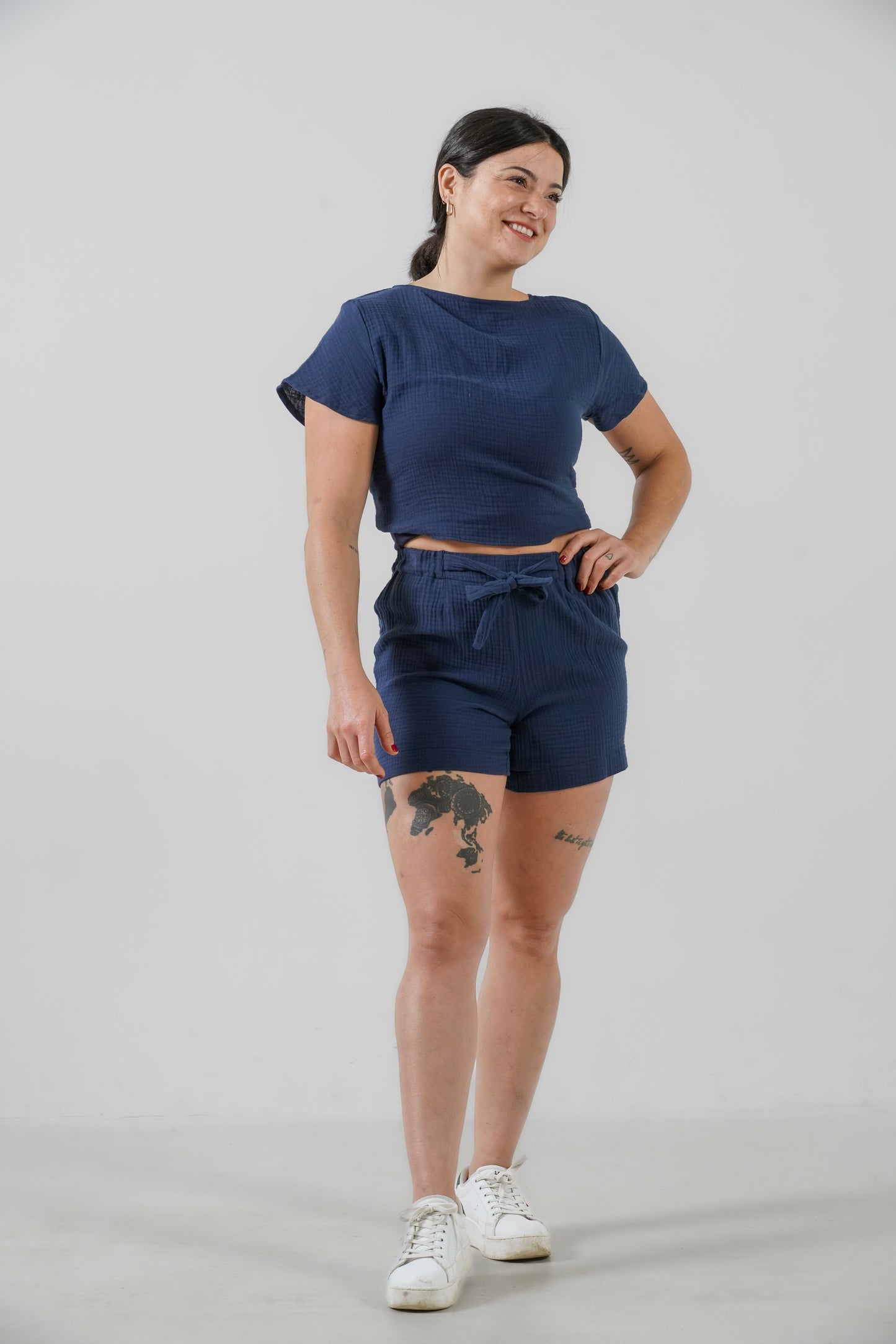 Prema Shorts Musselin  aus GOTS Bio-Baumwolle für Damen –