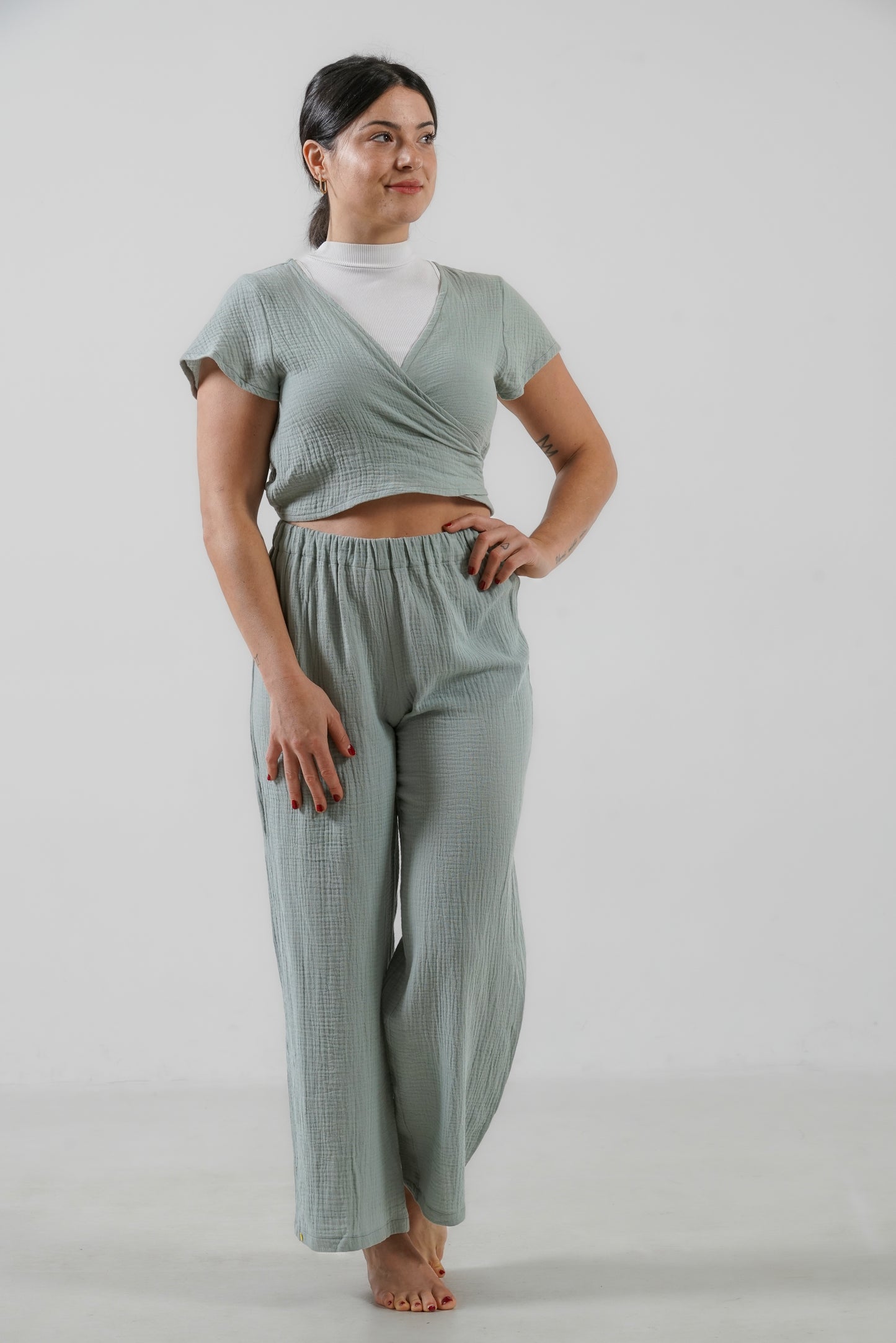 Damen Musselin Hose „Prema“ aus Bio-Baumwolle – leicht & nachhaltig