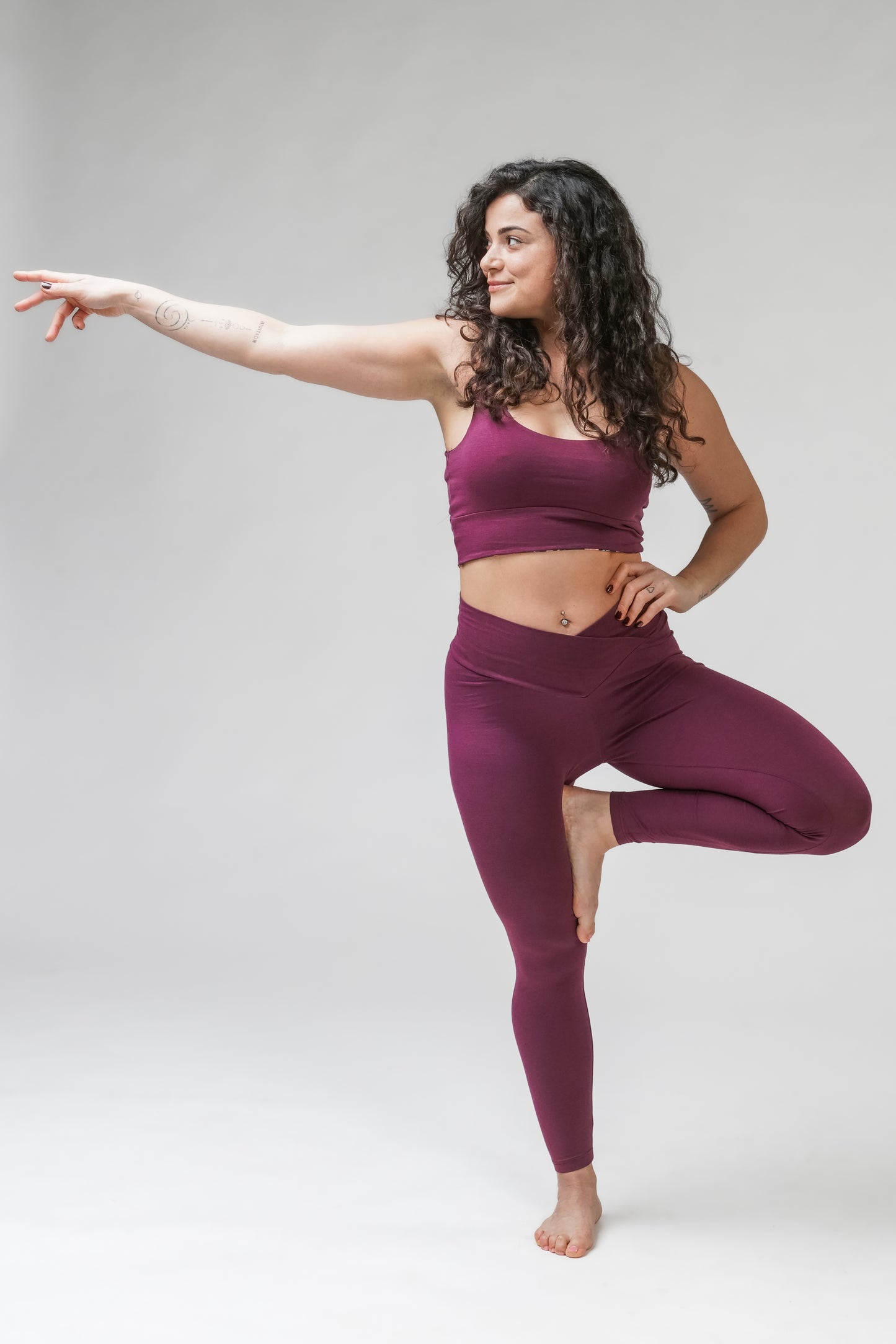 Yoga Wende double Bra "Maitri" Bio Baumwolle