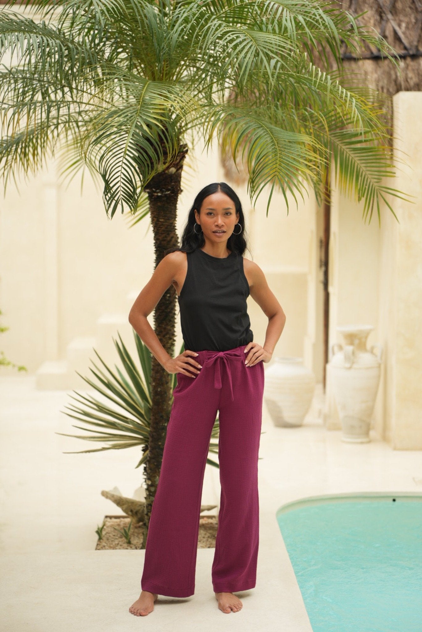 Damen Musselin Hose „Prema“ aus Bio-Baumwolle – leicht & nachhaltig