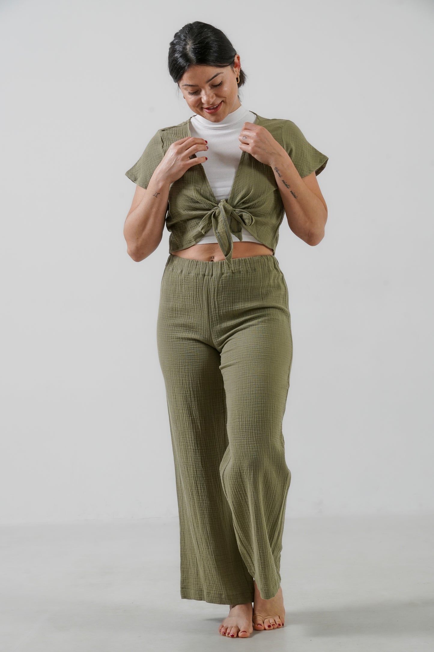 Damen Musselin Hose „Prema“ aus Bio-Baumwolle – leicht & nachhaltig
