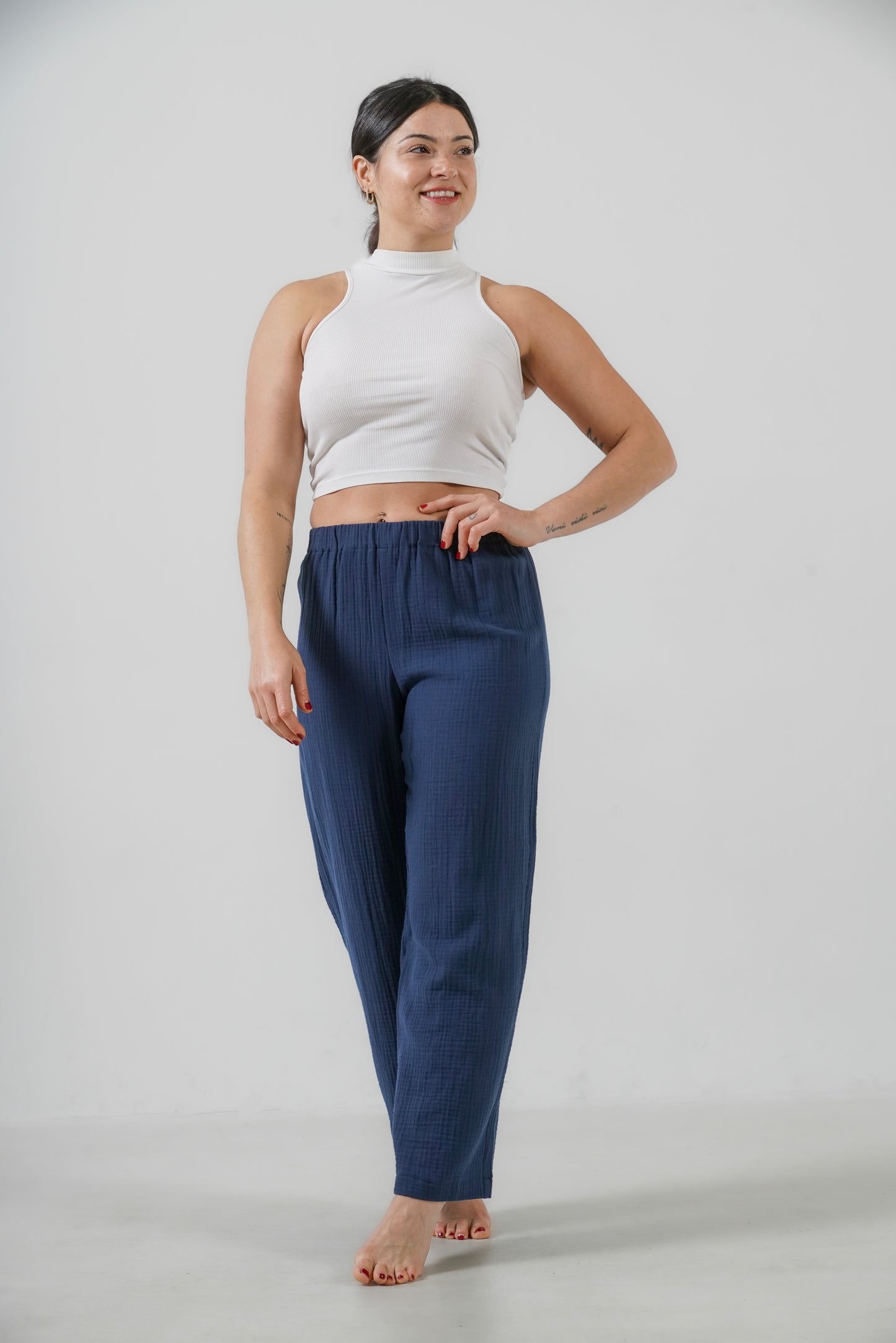 Damen Musselin Hose „Prema“ aus Bio-Baumwolle – leicht & nachhaltig