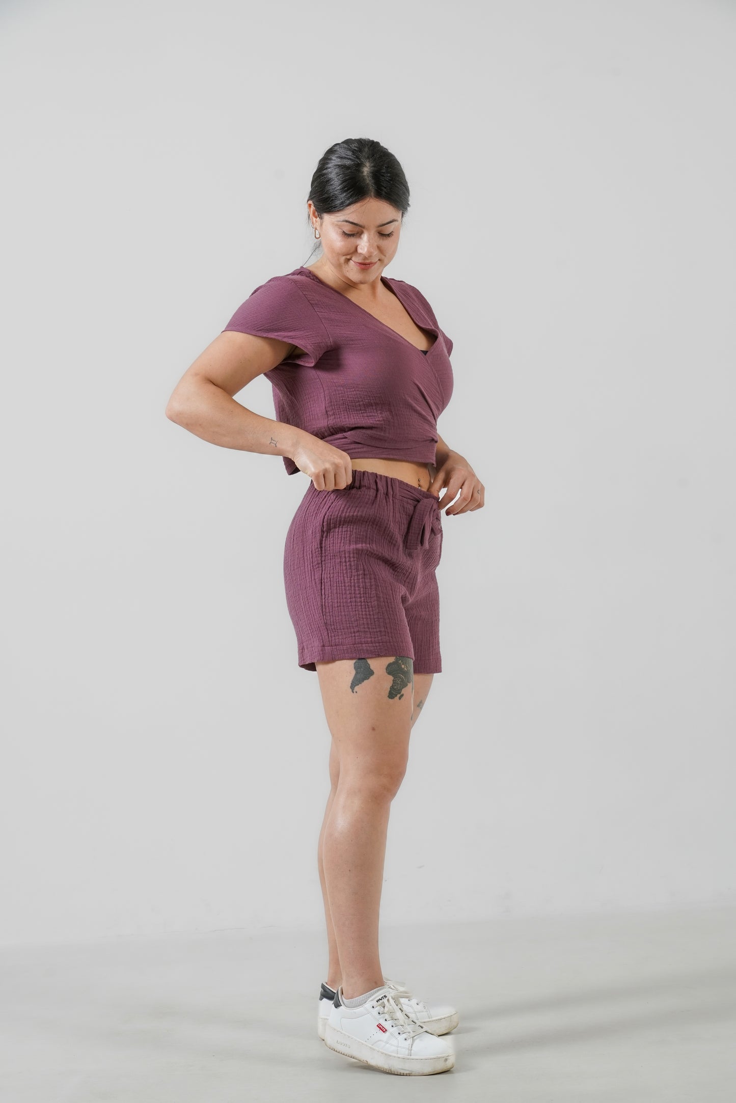 Prema Shorts Musselin  aus GOTS Bio-Baumwolle für Damen –